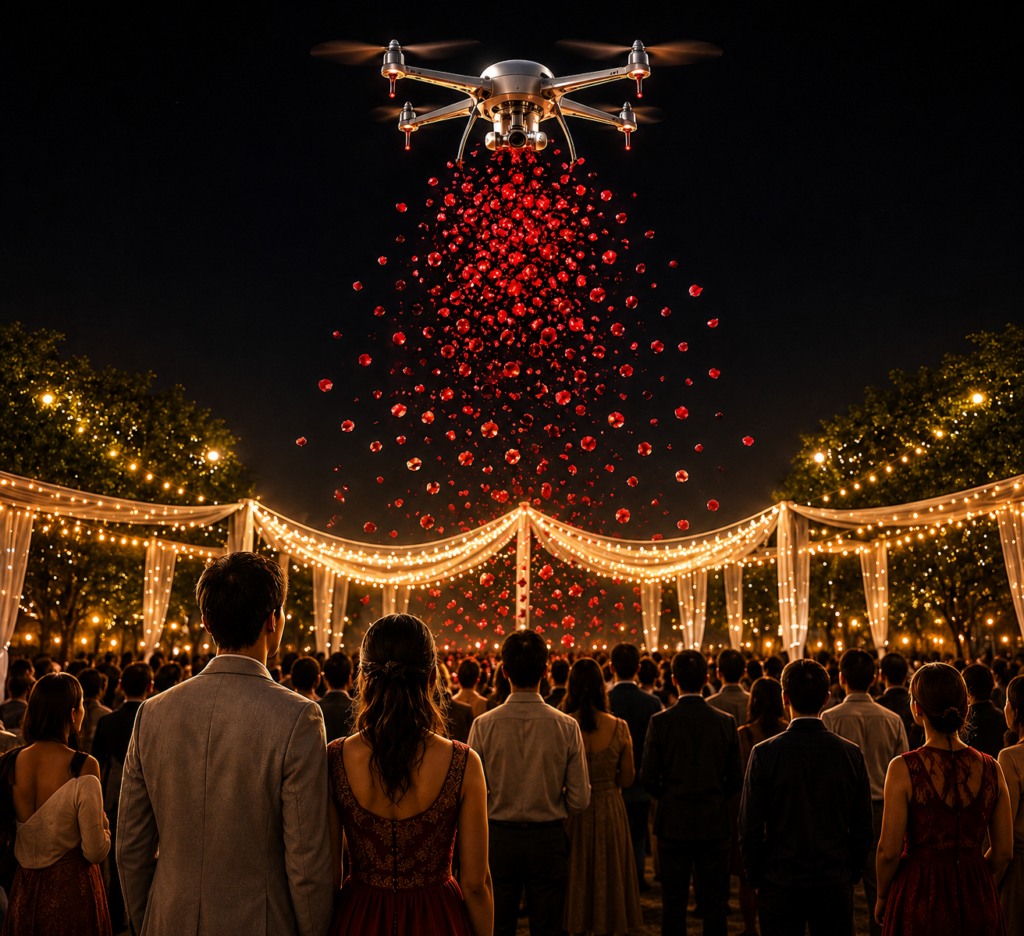 drone flower drop